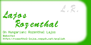 lajos rozenthal business card